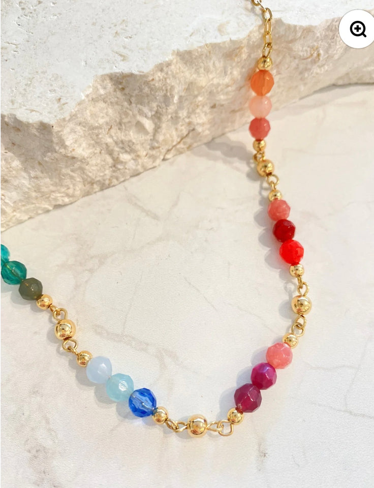 Rye trio beads Summer necklace