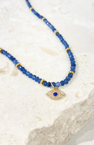 Evil Eye stone beaded necklace