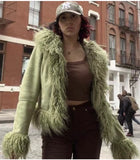 Sherpa mint coat